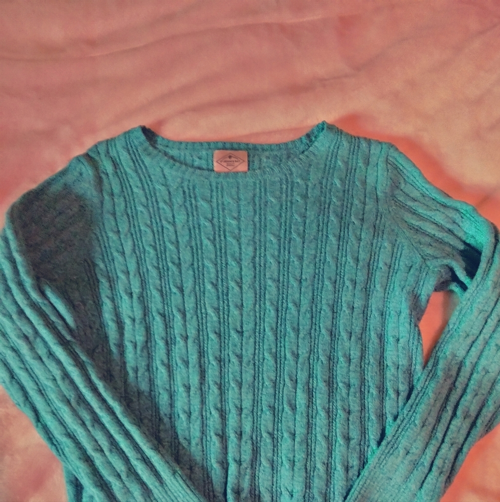 St John's Bay Women's Blue Knit Sweater Size XL Winter Fall Spring Cozy Casual